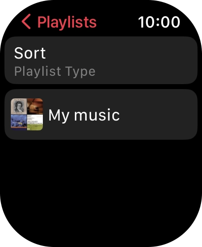 Press the required playlist. Press the required playlist.