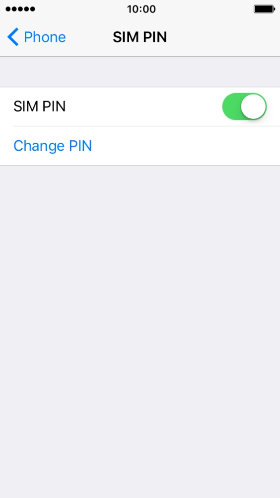 Press Change PIN. Press Change PIN.