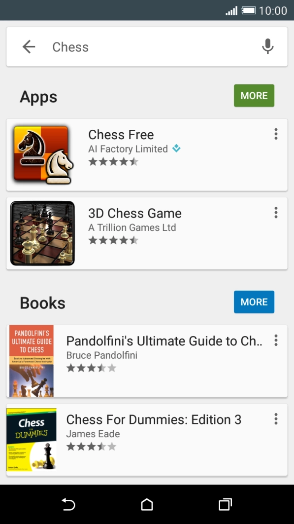 Press the required app. Press the required app.