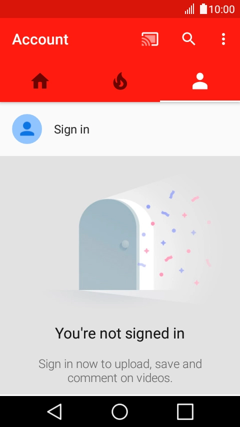 Press Sign in.
