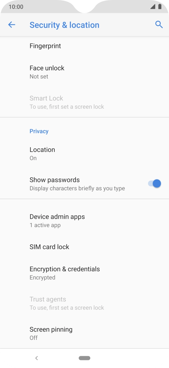 Press SIM card lock. Press SIM card lock.