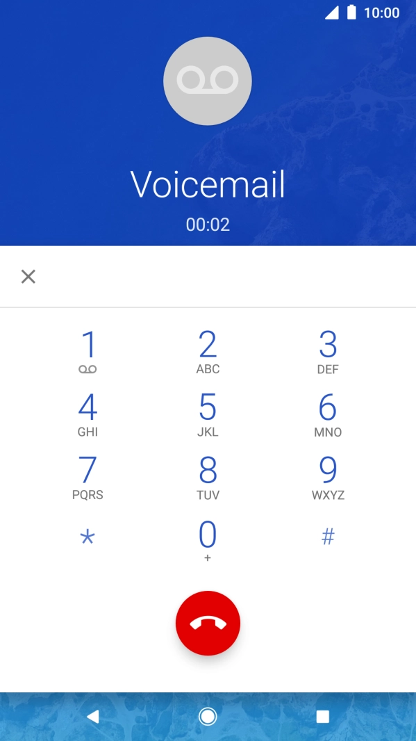 Press the end call icon. Press the end call icon.