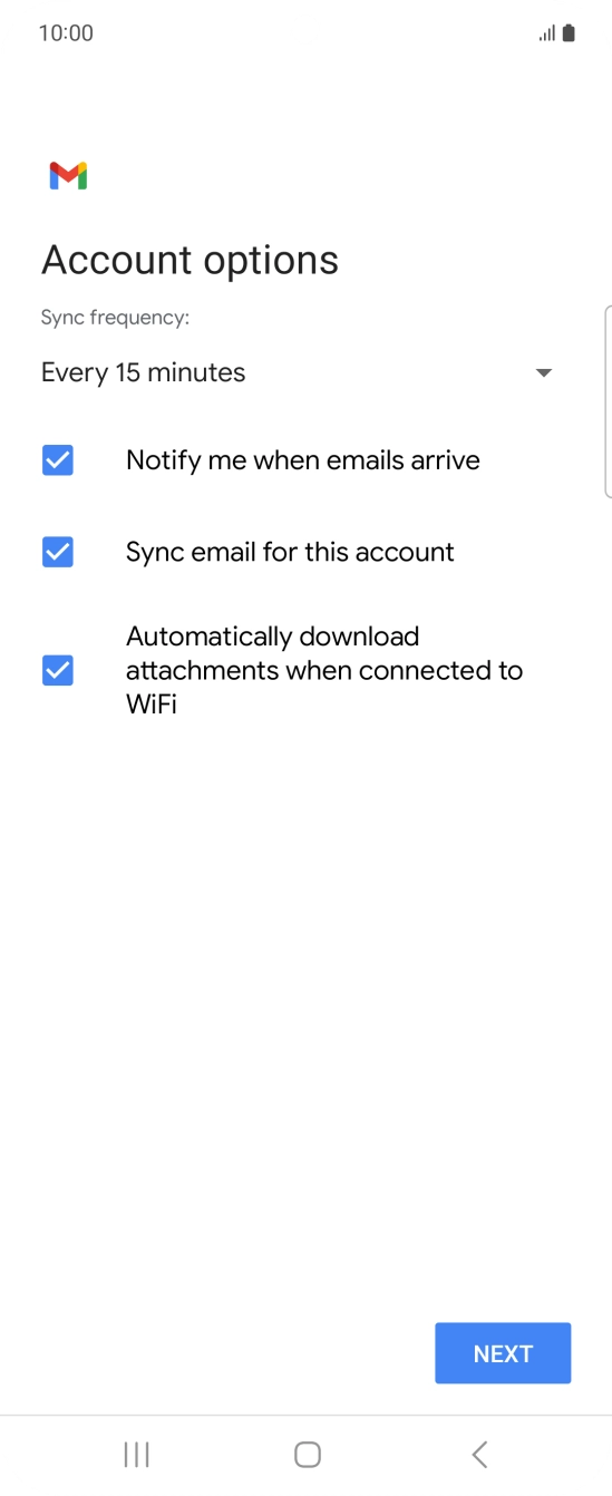 If this screen is displayed, your email account has been recognised and set up automatically. Follow the instructions on the screen to key in more information and finish setting up your phone. If this screen is displayed, your email account has been recognised and set up automatically. Follow the instructions on the screen to key in more information and finish setting up your phone.