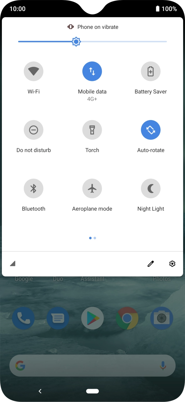 Press the settings icon.