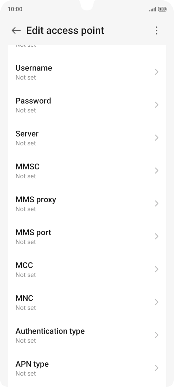 Press MMS port. Press MMS port.
