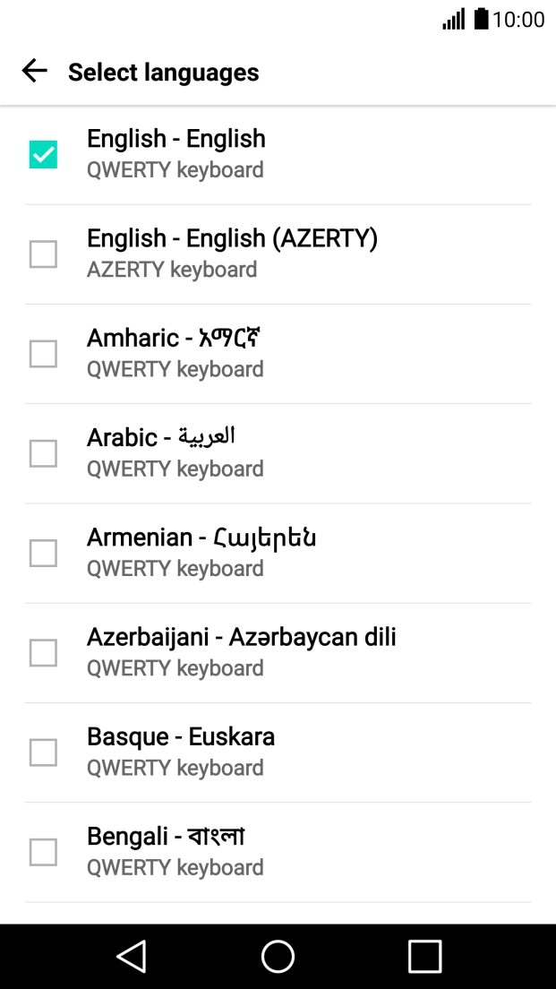 Press the required language to add it.