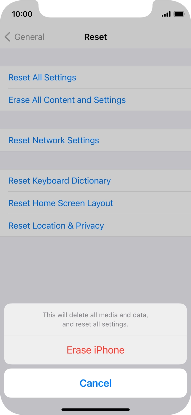 Press Erase iPhone. Press Erase iPhone.