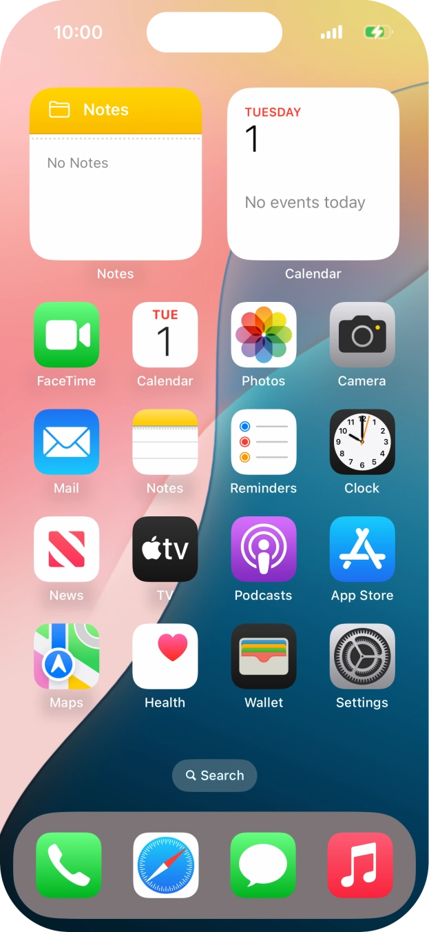 When the battery charging icon is displayed, the battery is charging.