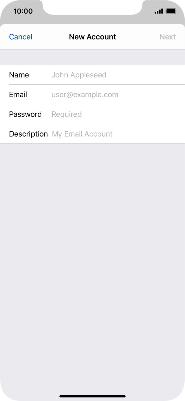Press Name and key in the required sender name. Press Name and key in the required sender name.