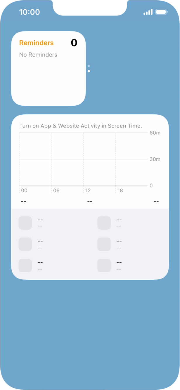 Press and hold the required Widget Stack. Press and hold the required Widget Stack.