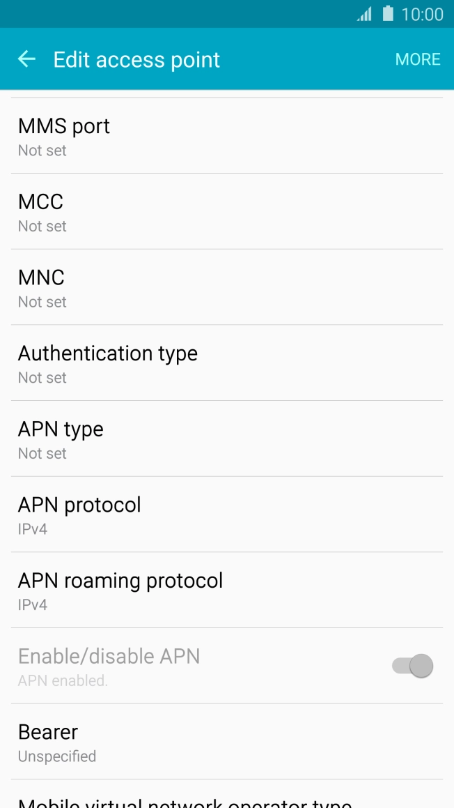Press MMS port. Press MMS port.