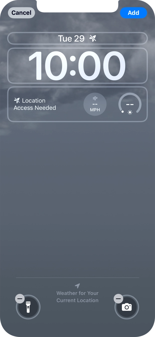 To customise the way the lock screen date is displayed, press the date widget and follow the instructions on the screen to select the required widget display mode.