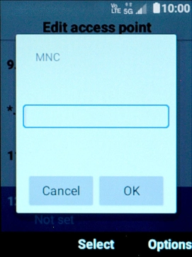 Key in 01 and select OK.
