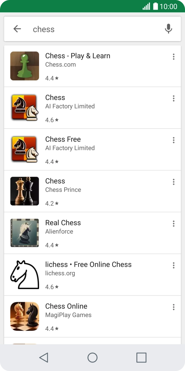 Press the required app. Press the required app.
