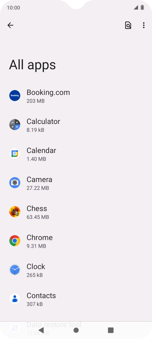Press the required app. Press the required app.