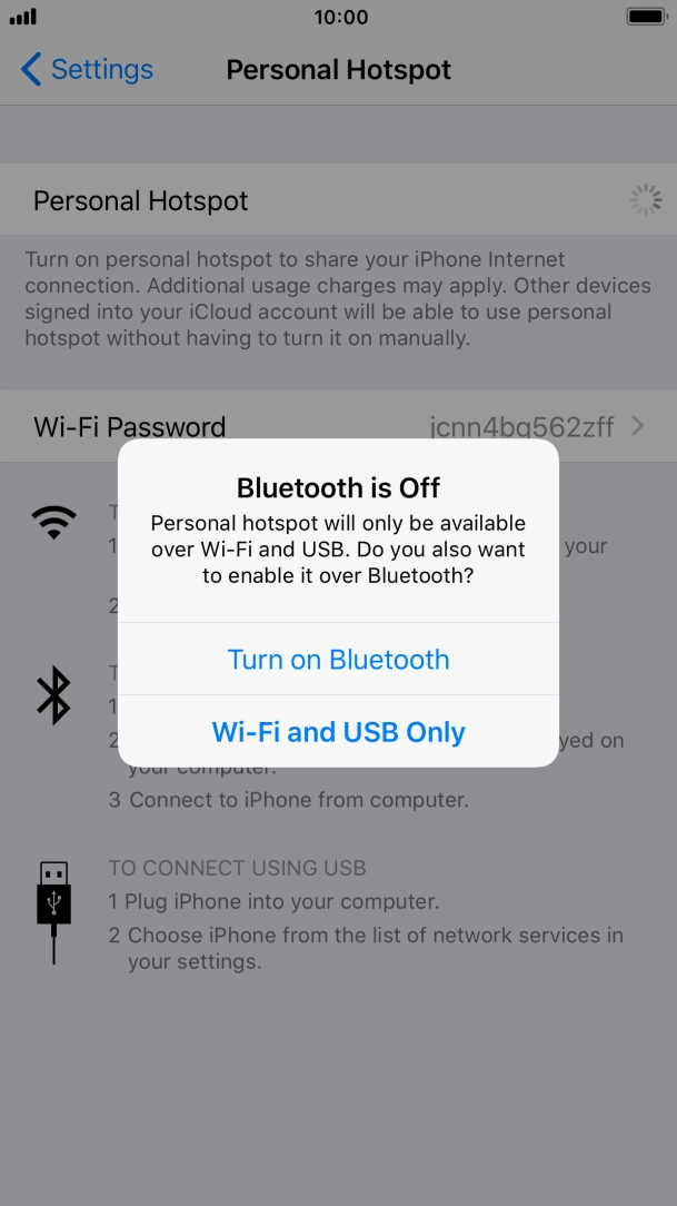 If Wi-Fi is turned on, press Wi-Fi and USB Only. If Wi-Fi is turned on, press Wi-Fi and USB Only.