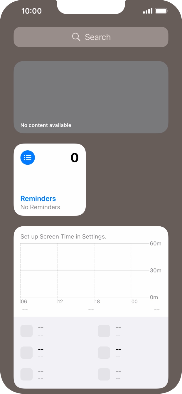 Press and hold the required Widget Stack. Press and hold the required Widget Stack.