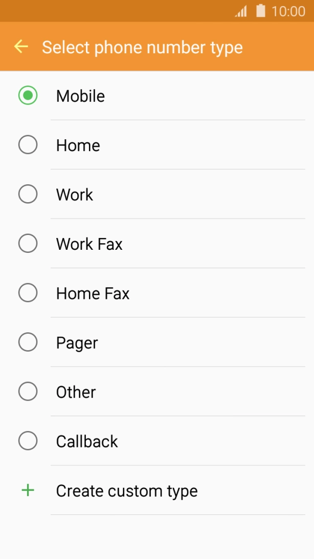 Press the required number type. Press the required number type.