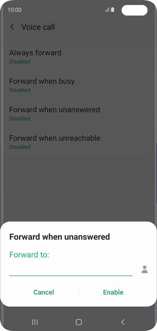 Key in +61101 and press Enable.