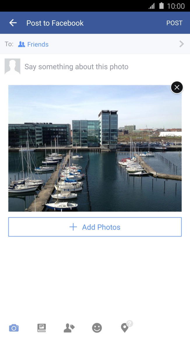 Press the text input field.
