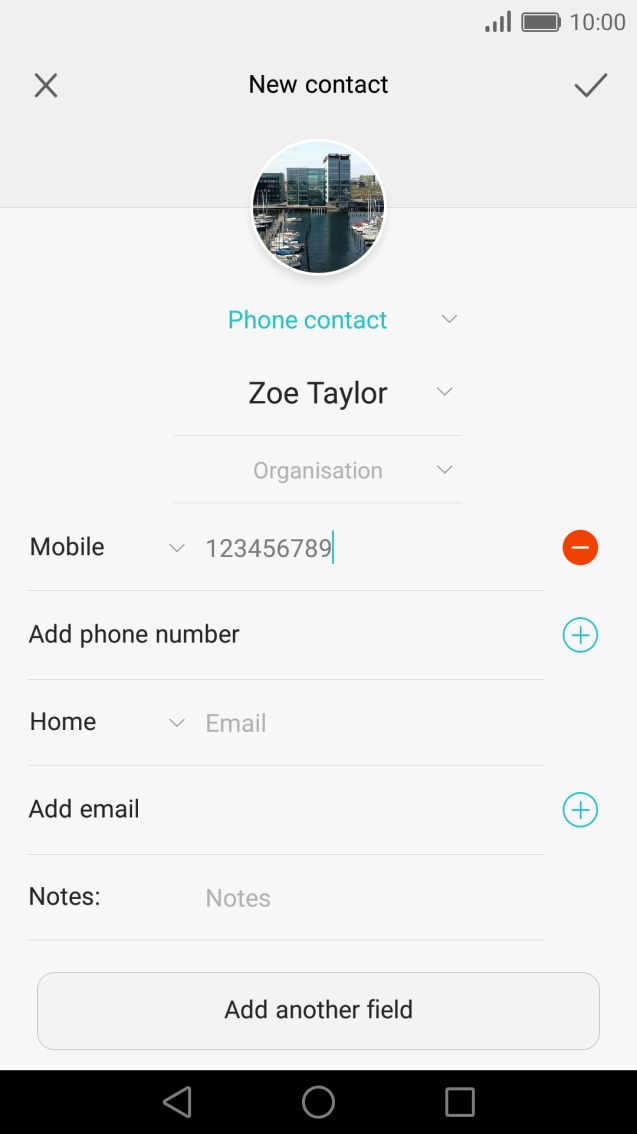 Press the drop down list below the phone number. Press the drop down list below the phone number.