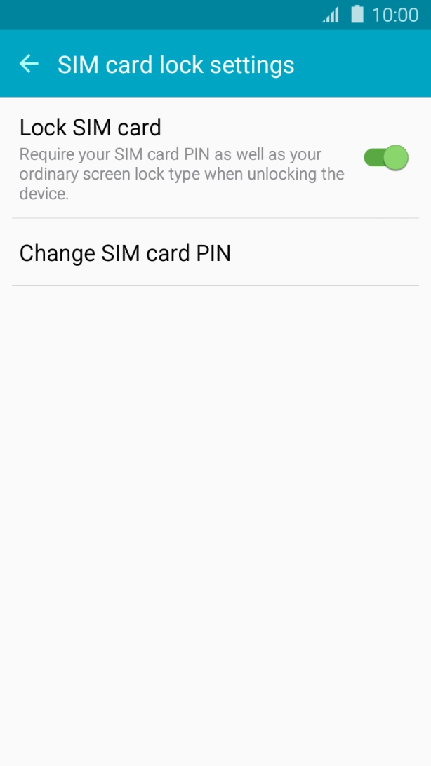 Press Change SIM card PIN. Press Change SIM card PIN.