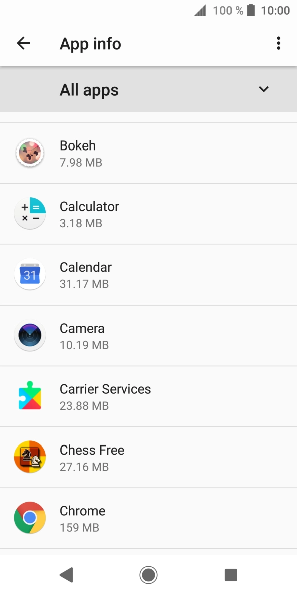 Press the required app. Press the required app.