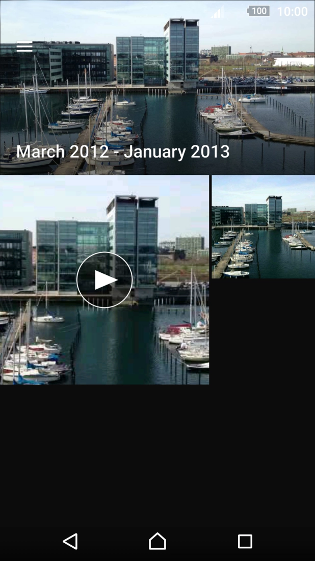 Press the required picture or video clip. Press the required picture or video clip.