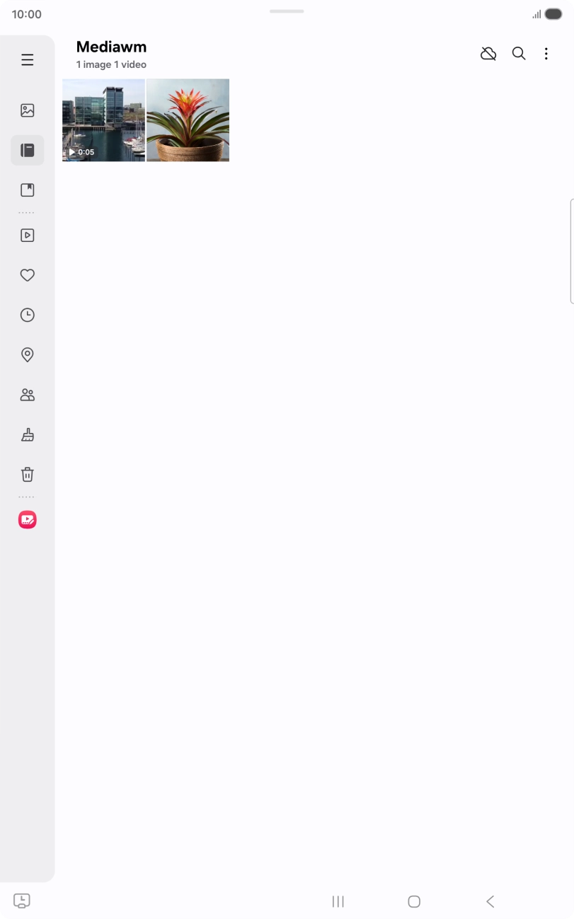 Press and hold the required picture or video. Press and hold the required picture or video.