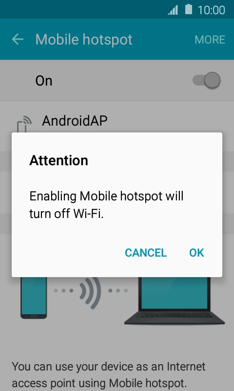 If Wi-Fi is turned on, press OK. If Wi-Fi is turned on, press OK.