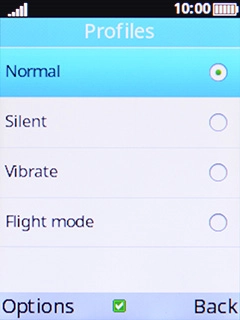 Select Flight mode to turn on flight mode. Select Flight mode to turn on flight mode.