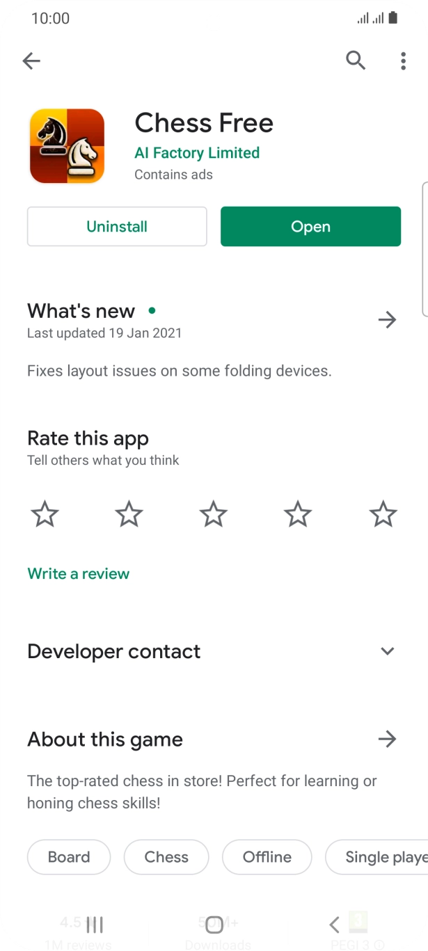 Press Uninstall.