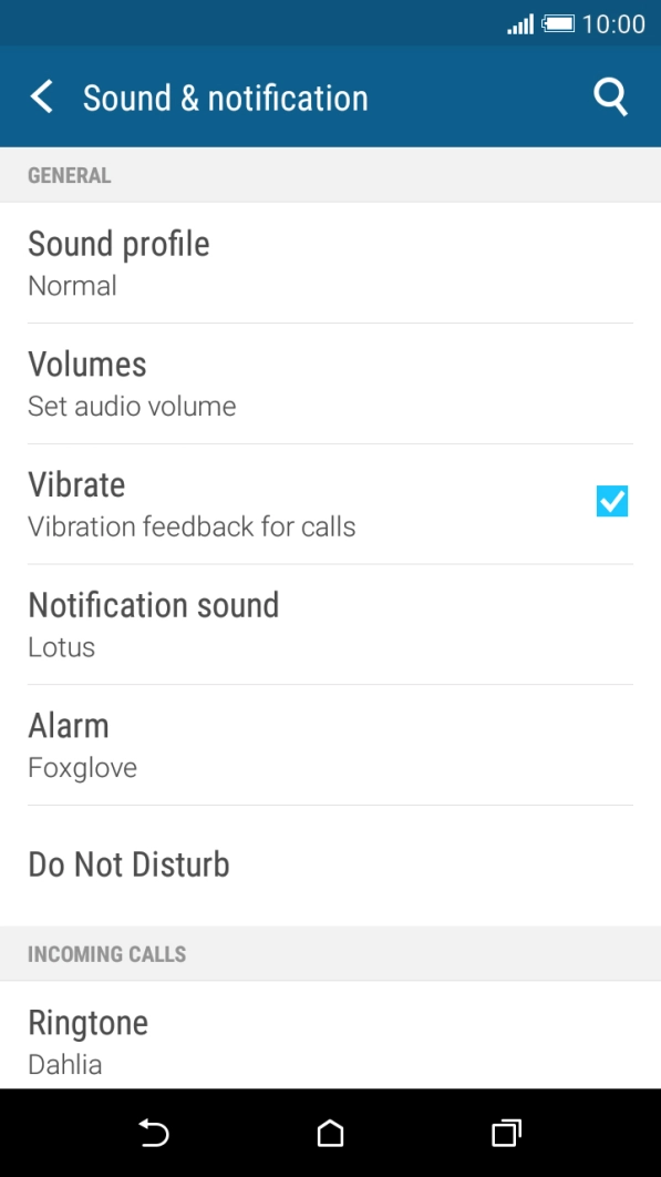 Press Sound profile.