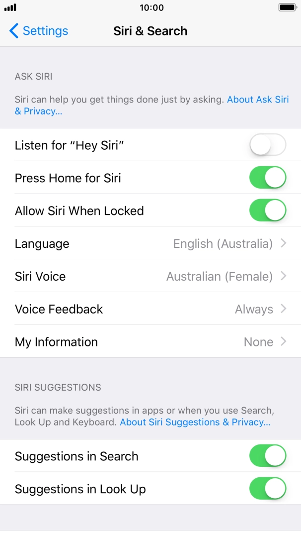 Press the indicator next to 