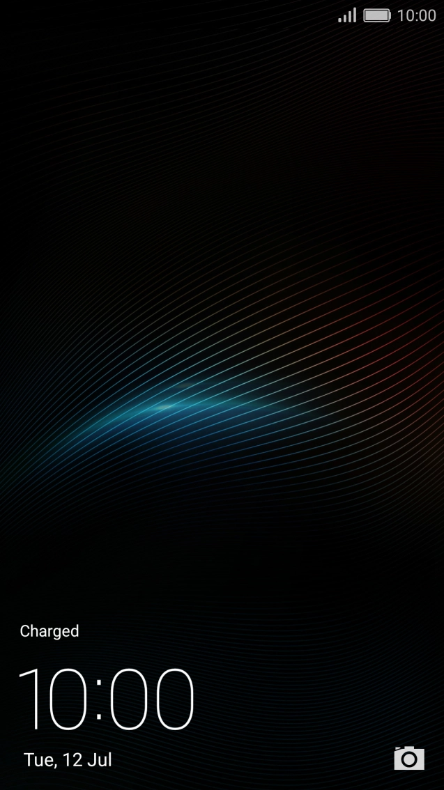 Slide your finger upwards on the screen. Slide your finger upwards on the screen.