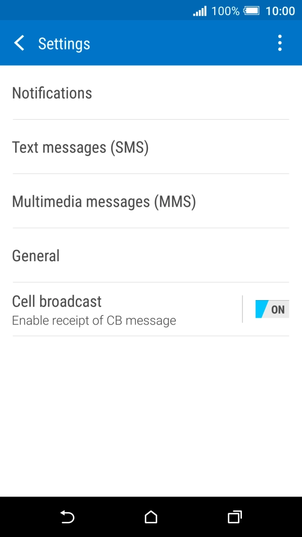 Press Text messages (SMS). Press Text messages (SMS).