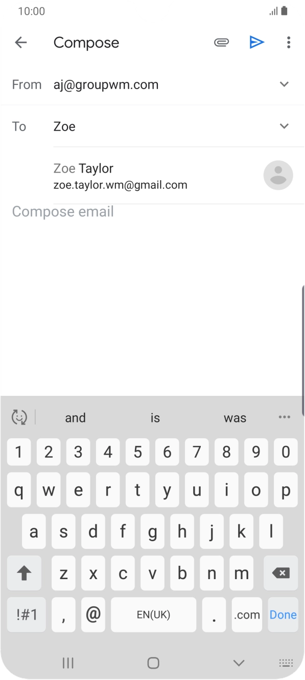 Press the required contact. Press the required contact.