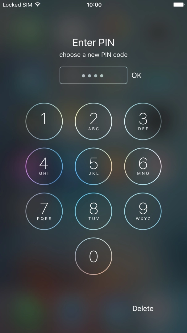 Key in a new four-digit PIN and press OK. Key in a new four-digit PIN and press OK.