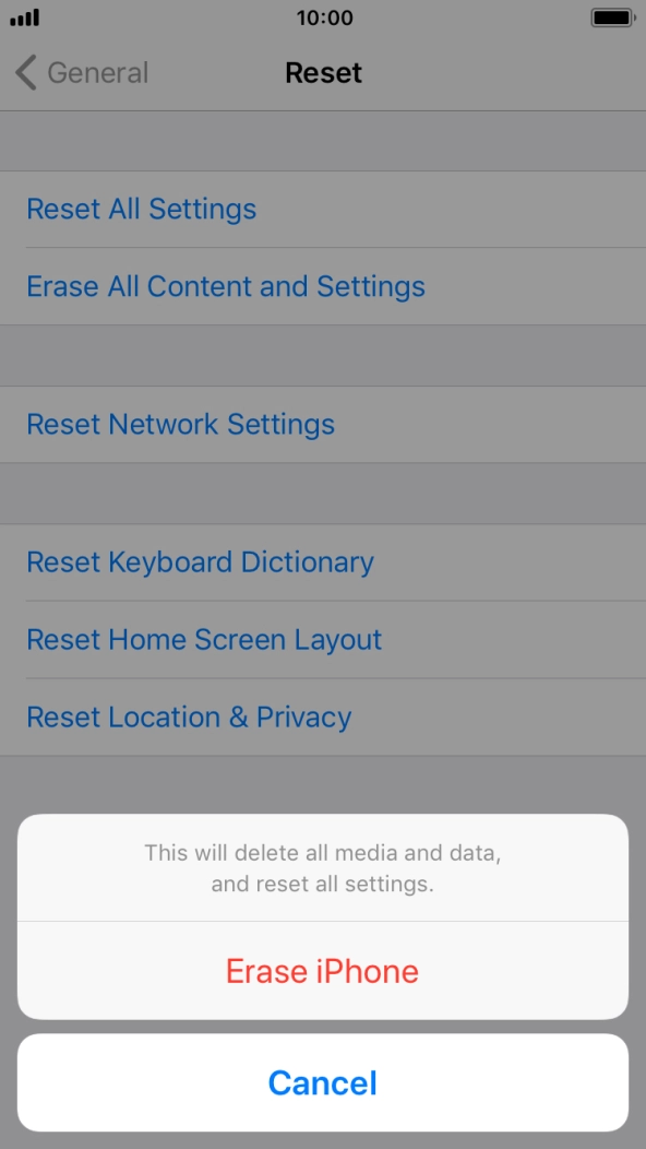 Press Erase iPhone. Press Erase iPhone.