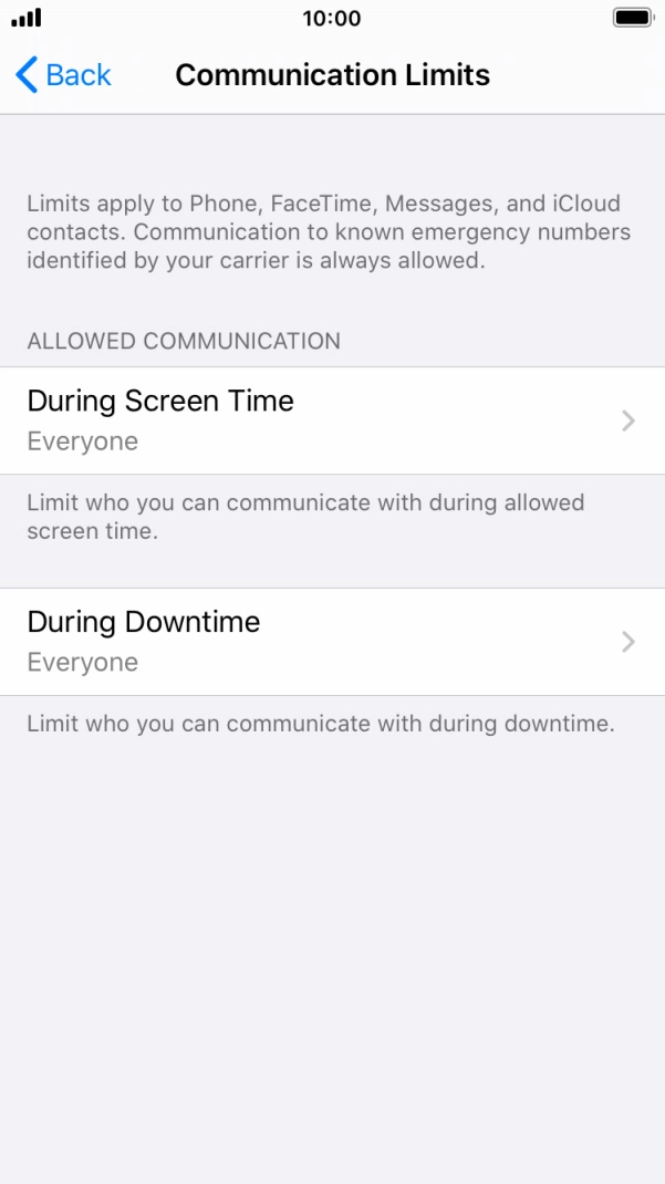 Press During Screen Time.
