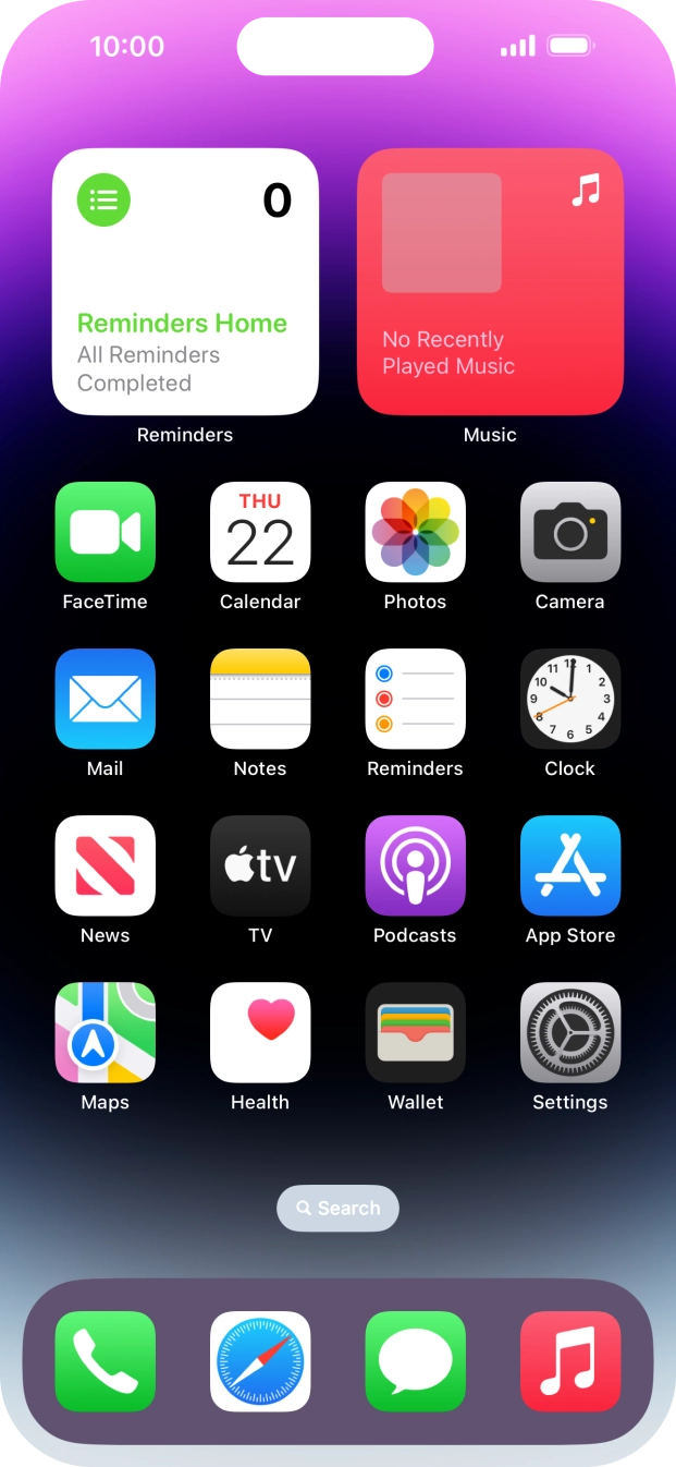 When the phone is turned on, you can always see the battery power level. The larger the coloured section of the battery icon, the more remaining battery power.