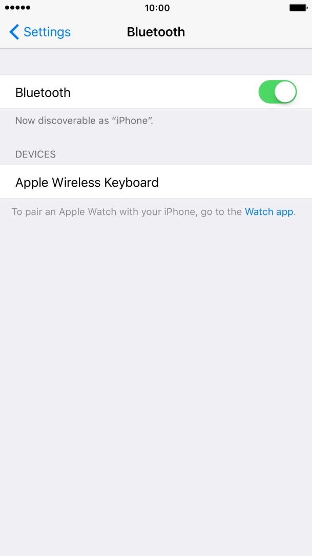 Press the required Bluetooth device and follow the instructions on the screen to pair the device with your phone.