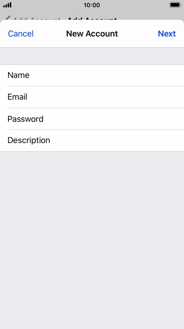 Press Description and key in the required name. Press Description and key in the required name.