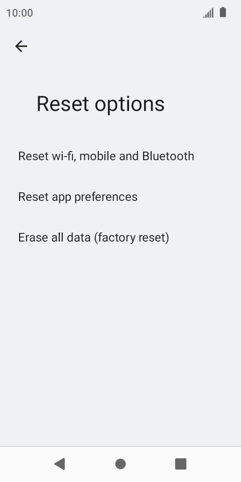 Press Reset wi-fi, mobile and Bluetooth.