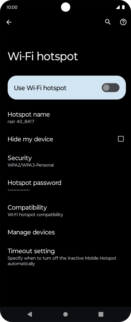 Press Hotspot name. Press Hotspot name.
