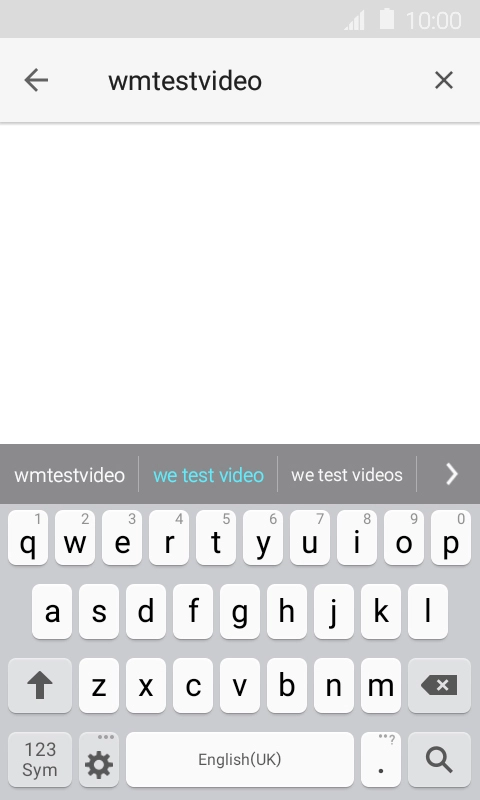 Key in the required search word and press the search icon.