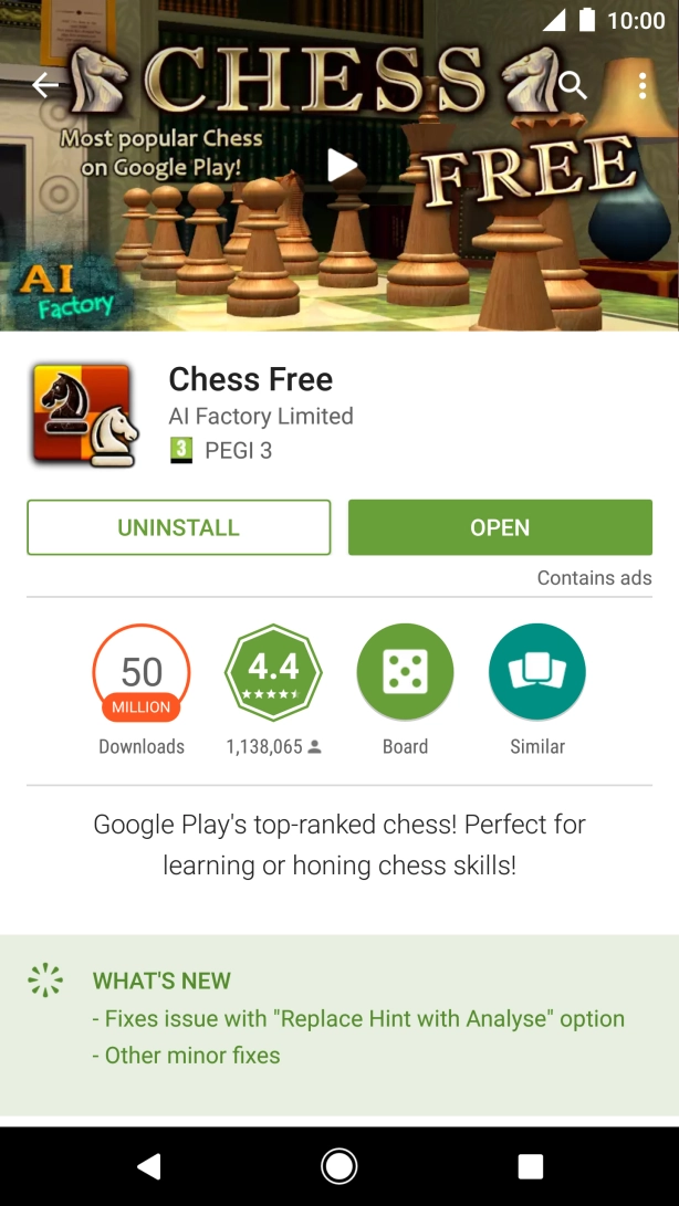 Press UNINSTALL.