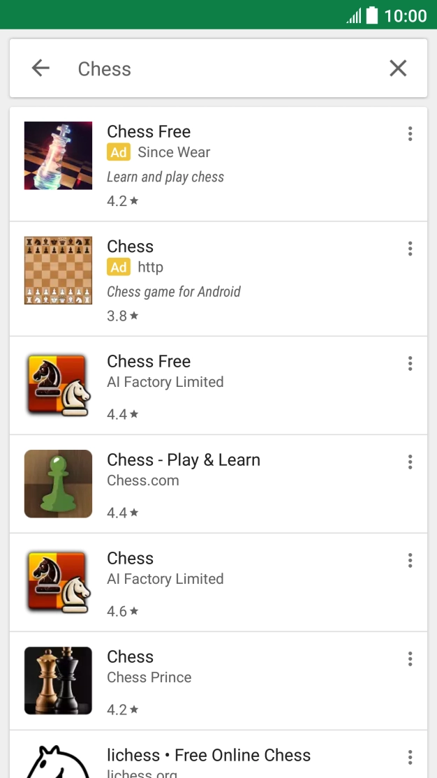 Press the required app. Press the required app.
