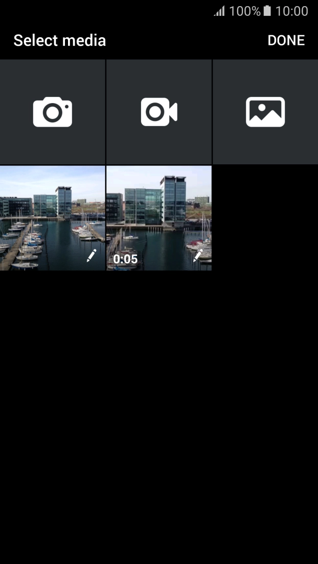 Press the gallery icon.