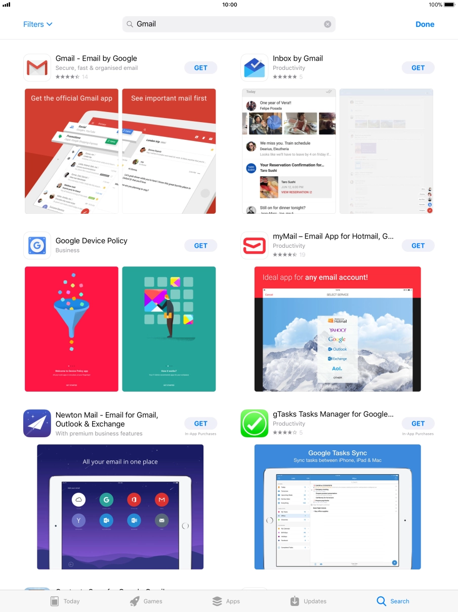 Press Gmail. Press Gmail.